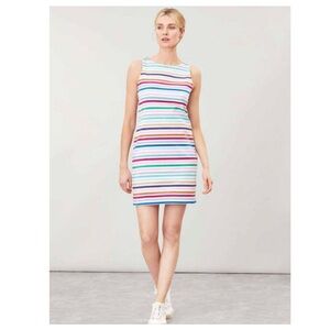 Joules Striped Riva Dress Multi-Color Cotton Bright Colors Women's US size 8